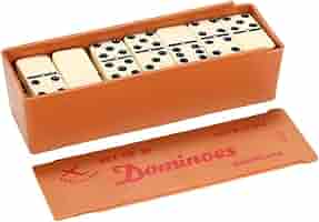 Jeu de dominos génériques 28 pièces, jeu de dominos double six, jeu de table classique avec rangement