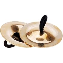 2 cymbales à doigts dorées pour danse du ventre