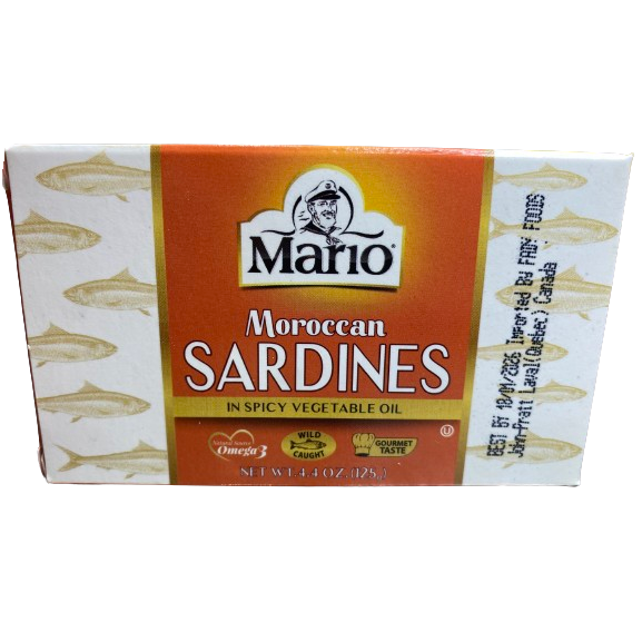MARIO MOROCCAN SARDINES WITH VEGETABLE OIL AND CHILI PEPPER 125GR