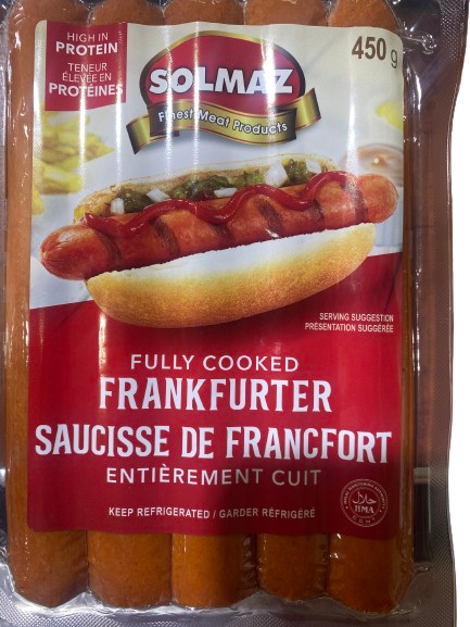 SOLMAZ FRANKFURT SAUSAGE 450G