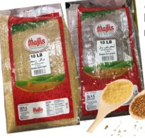 Majlis blé de bulgur pale fin moyen gros ou foncé 10lb