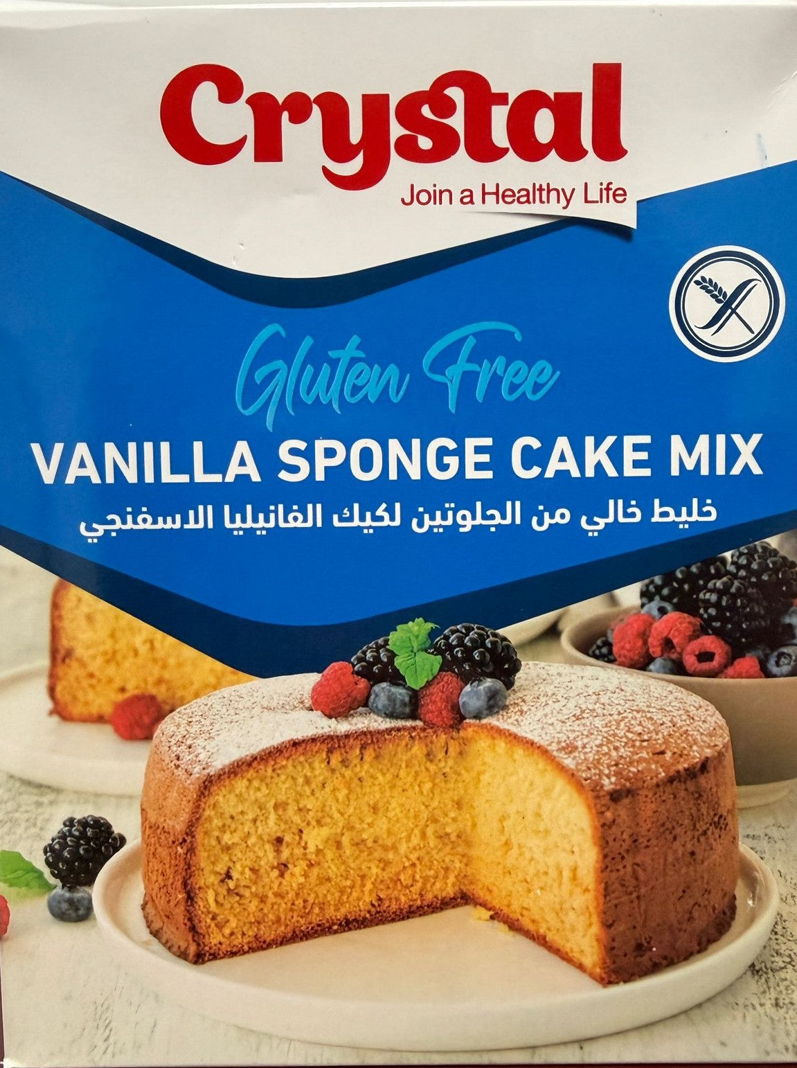 CRYSTAL VANILLA SPONGE CAKE MIX 450GR