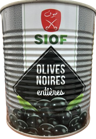 SIOF WHOLE BLACK OLIVES 500GR