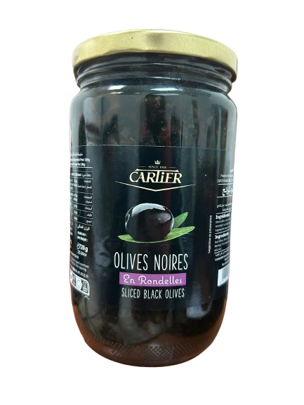 CARTIER OLIVES NOIRES EN RONDELLES 720GR