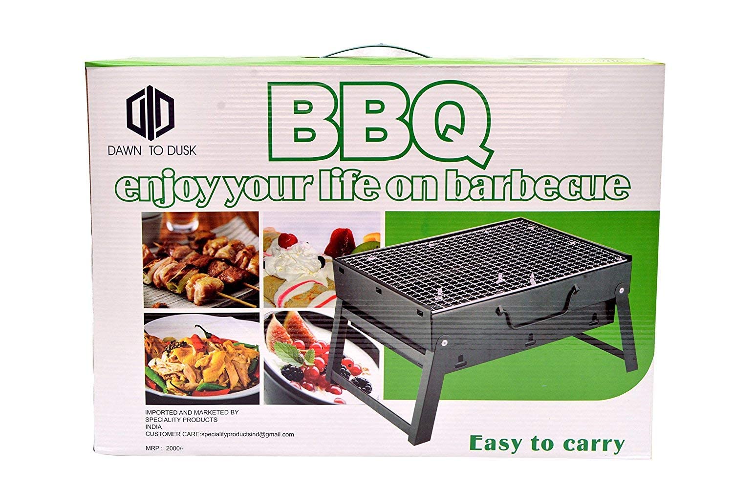 Barbecue  en acier inoxydable noir