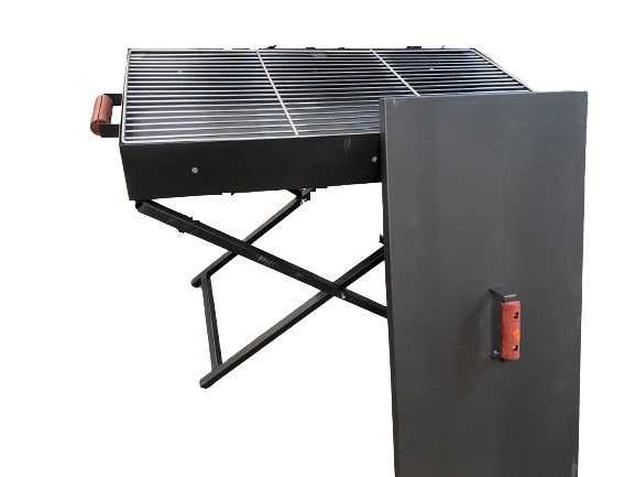 CHARCOAL BARBECUE WITH LARGE AND WIDE LID