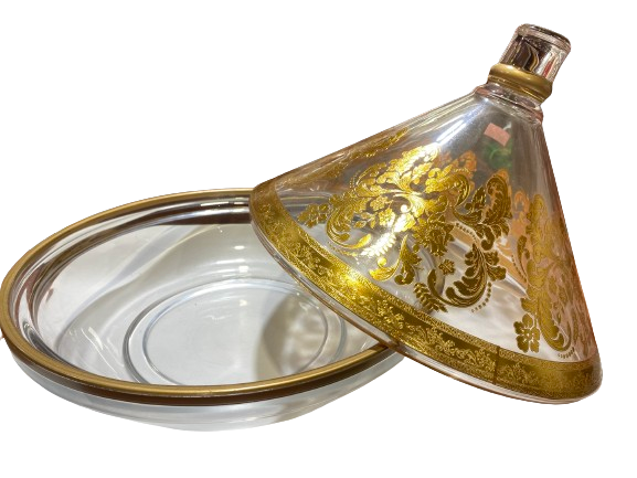 Tajine Arabe Design en Verre Transparent