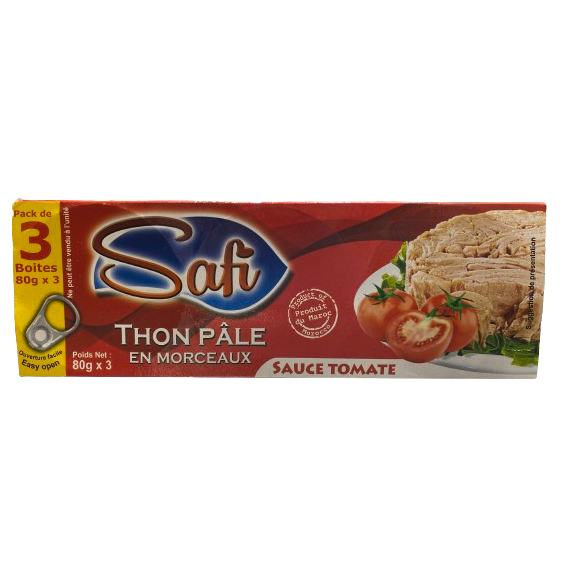 SAFI THON PALE EN MORCEAUX SAUCE TOMATE 240GR