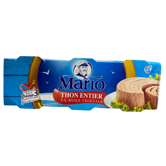 MARIO WHOLE TUNA IN VEGETABLE OIL 240GR