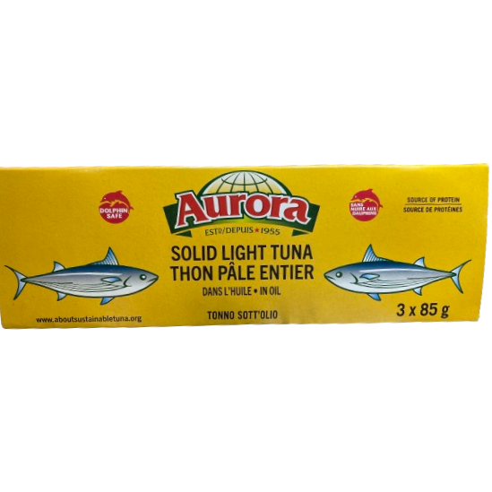 AURORA WHOLE PALE TUNA IN OIL 255GR