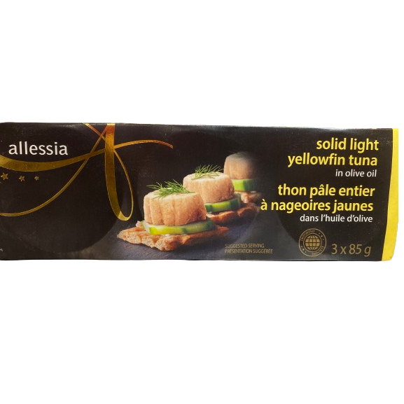 ALLESSIA THON PALE ENTIER A NAGEOIRES JAUNES 255GR