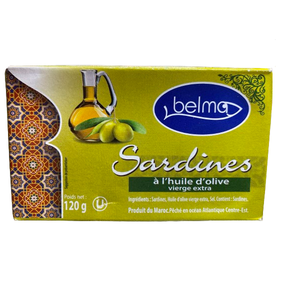 BELMA SARDINES A L'HUILE D'OLIVE 120GR