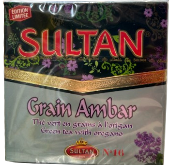 SULTAN  THÉ VERT EN GRAINS A L'ORIGAN 150G