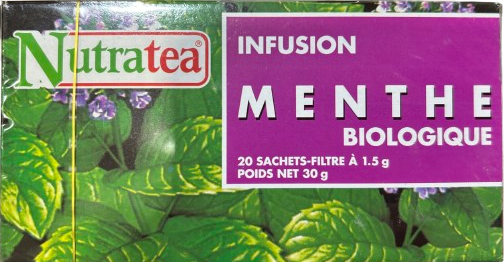 NUTRATEA MENTHE BIOLOGIQUE 30G