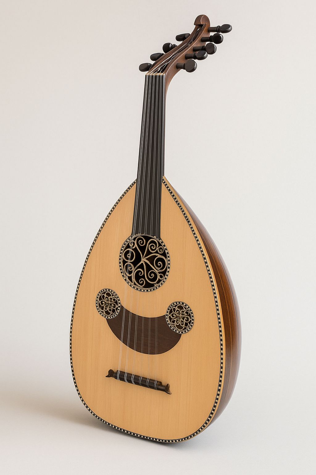 Oud en bois arabe égyptien, instrument de musique oriental en bois
