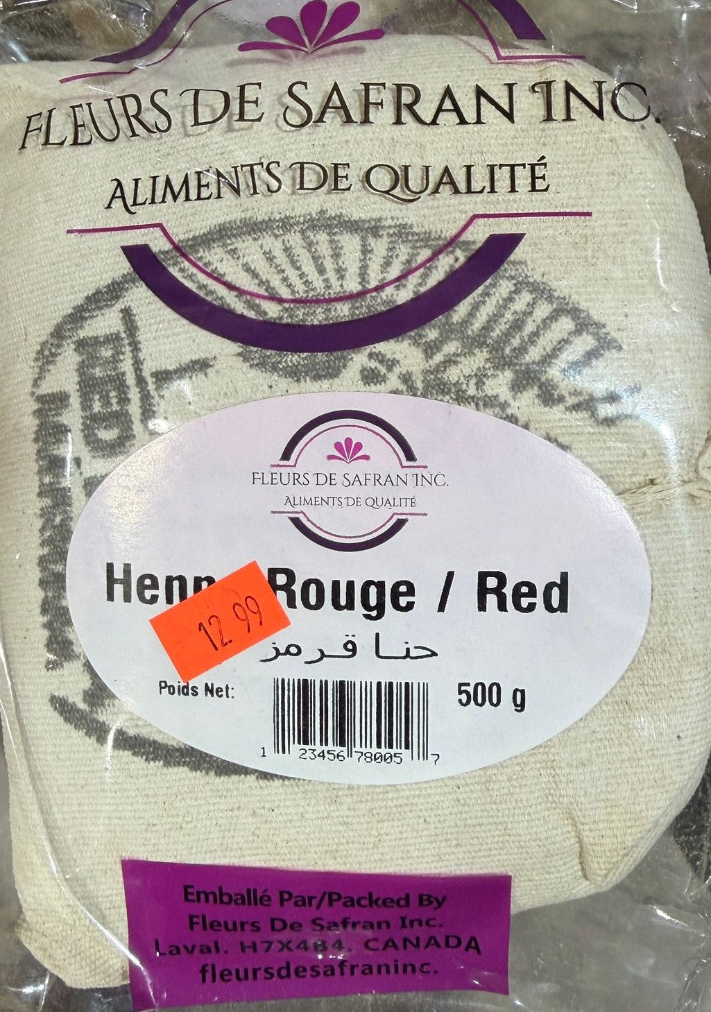 FLEURS DE SAFRAN INC HENNA ROUGE NATURELES 500GR