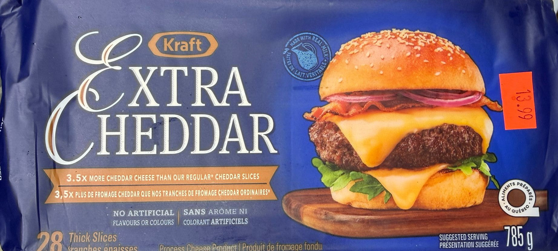KRAFT EXTRA CHEDDAR 785GR