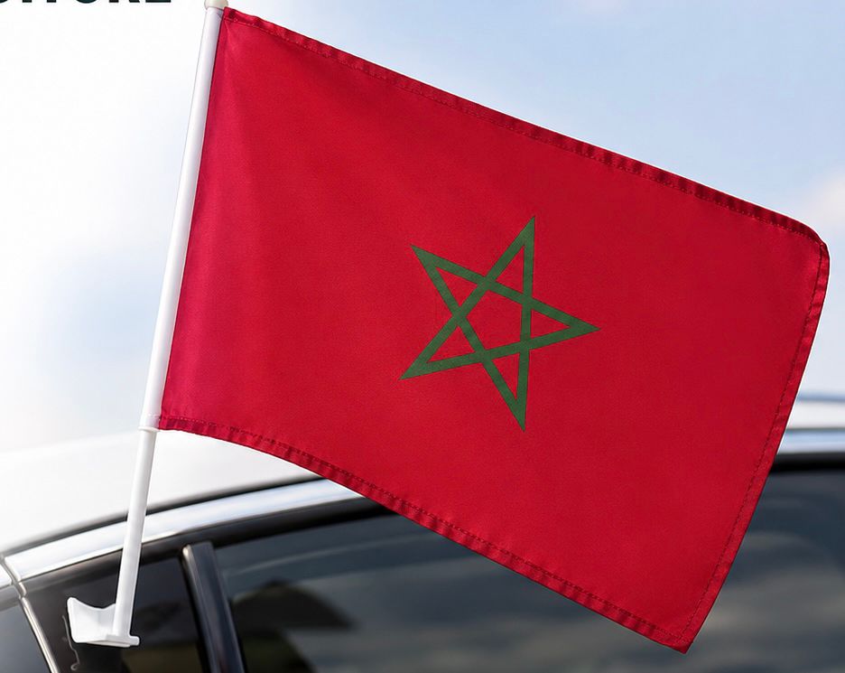 DRAPEAU DE VOITURE MARROC GRAND