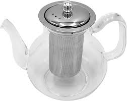 Transparent Glass Heat Resistant Teapot with Filter