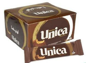 Unica wafers coated with a chocolate flavor 24 bars